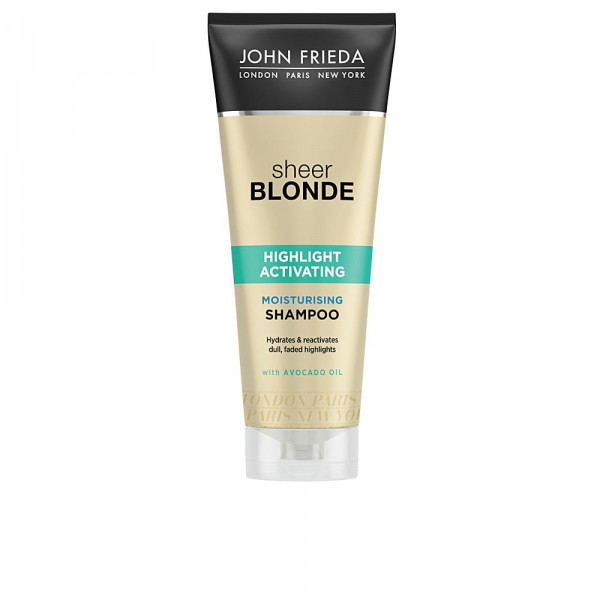 Sheer blonde highlight activating John Frieda