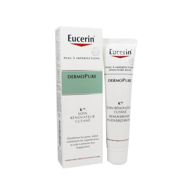 Фото - Крем і лосьйон Eucerin Dermopure k10 Soin rénovateur cutané -  Olejek do ciała, balsam i krem 40 ml 